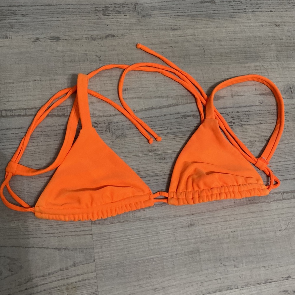 Jypsea local neon orange bikini top